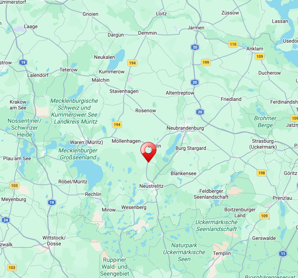 map with pin peckatel shifted