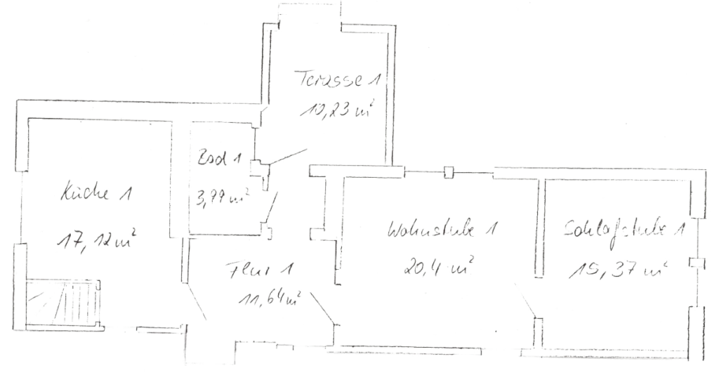 Die Unterkunft raumplan transparent upright